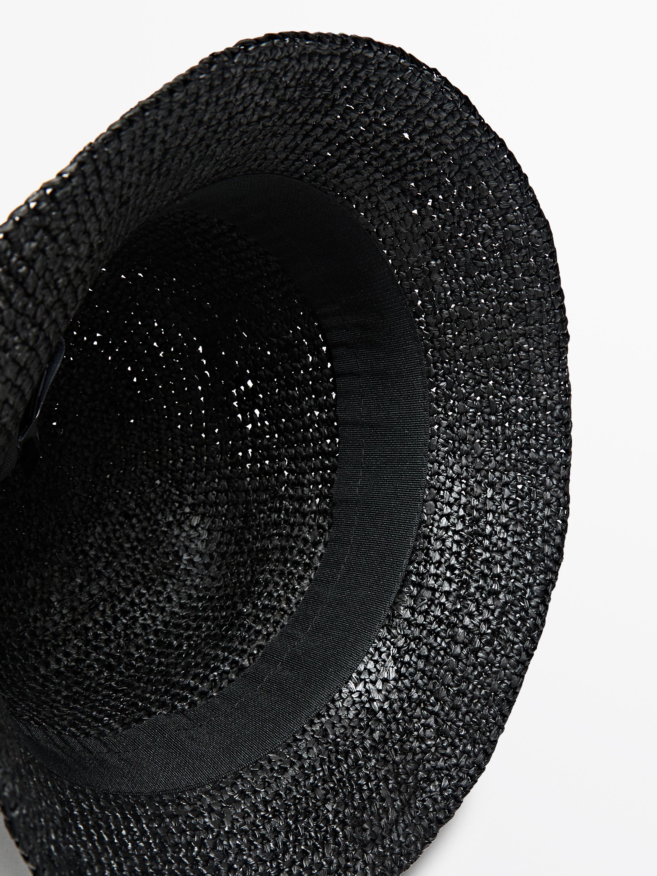 Raffia bucket hat